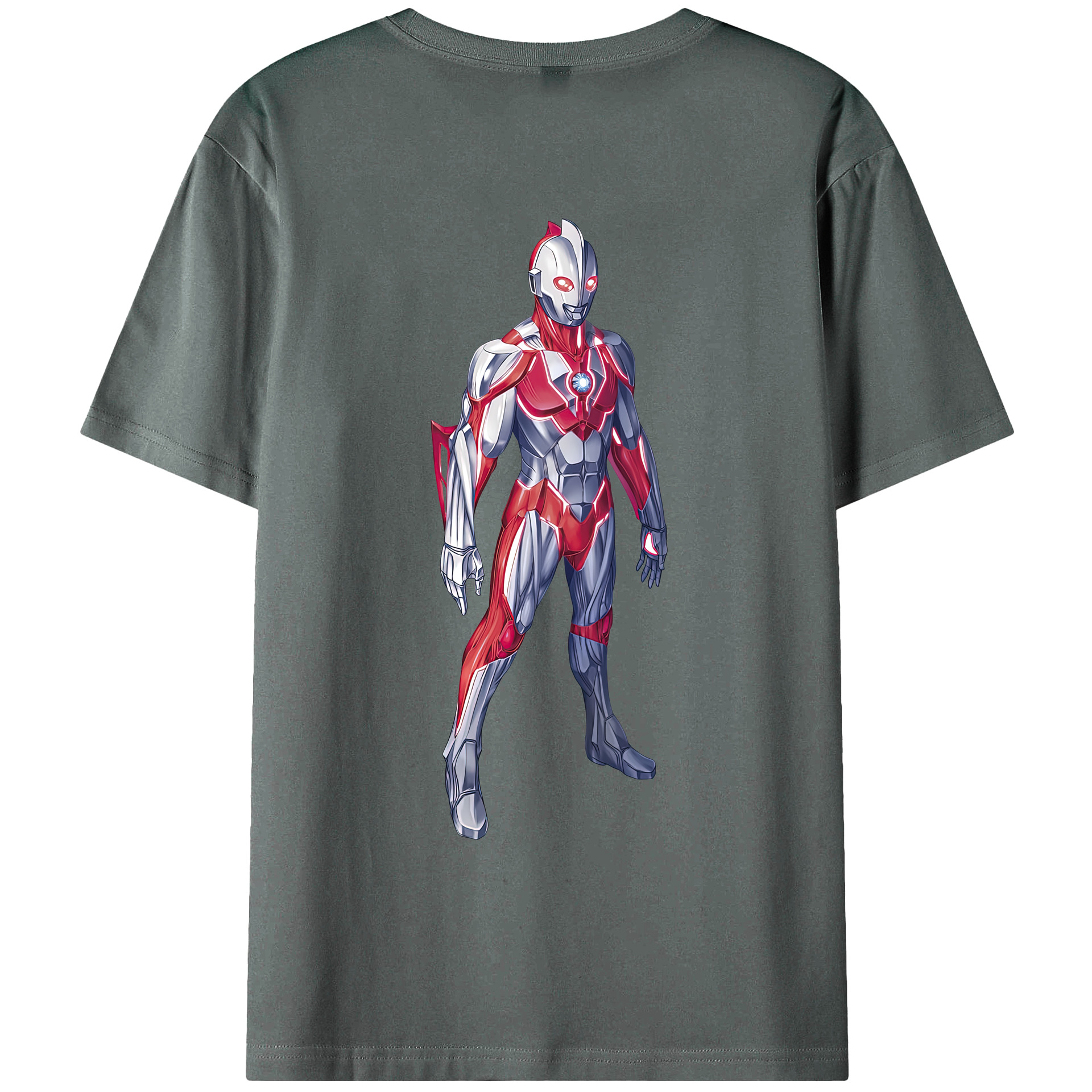 （画像用） ウルトラマン Ultraman 綿100％ メンズ半袖Tシャツ（バックプリント） 通気性